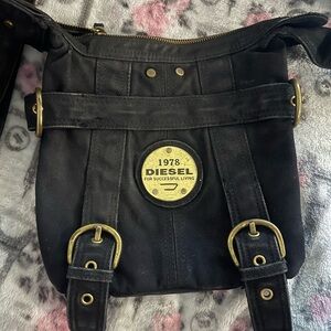 Diesel Sac Bandouliere Canvas Crossbody Handbag Logo Vintage Denim Messenger Bag